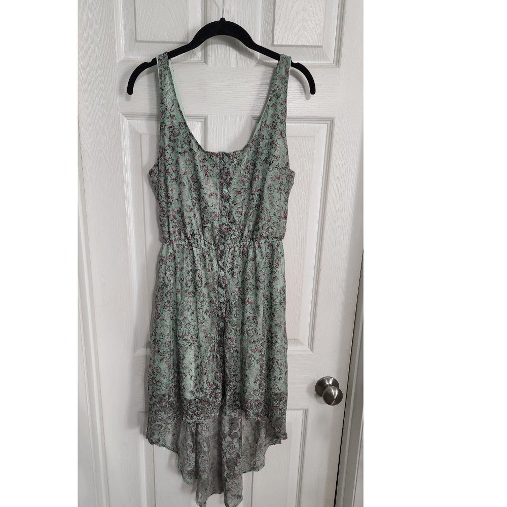 Hi-lo asymmetrical floral lace sun dress